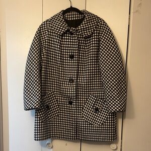 Vintage wool houndstooth coat size S